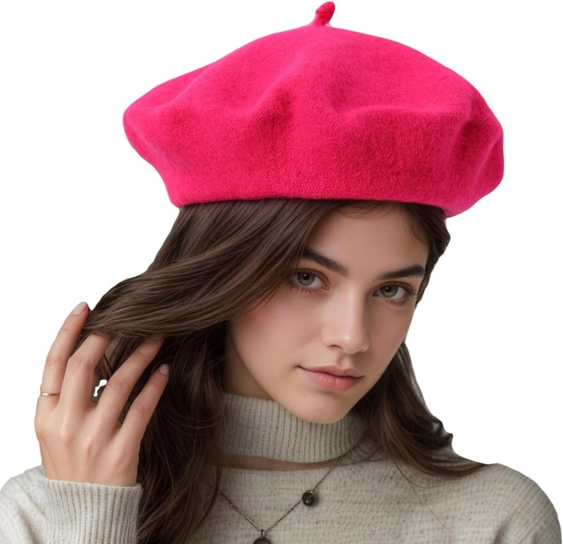 AURORAAEGIS French Beret Hats for Women - Classic Wool Beret Hats Soft Knit Winter Cloche for Daily Outfits - Image 1